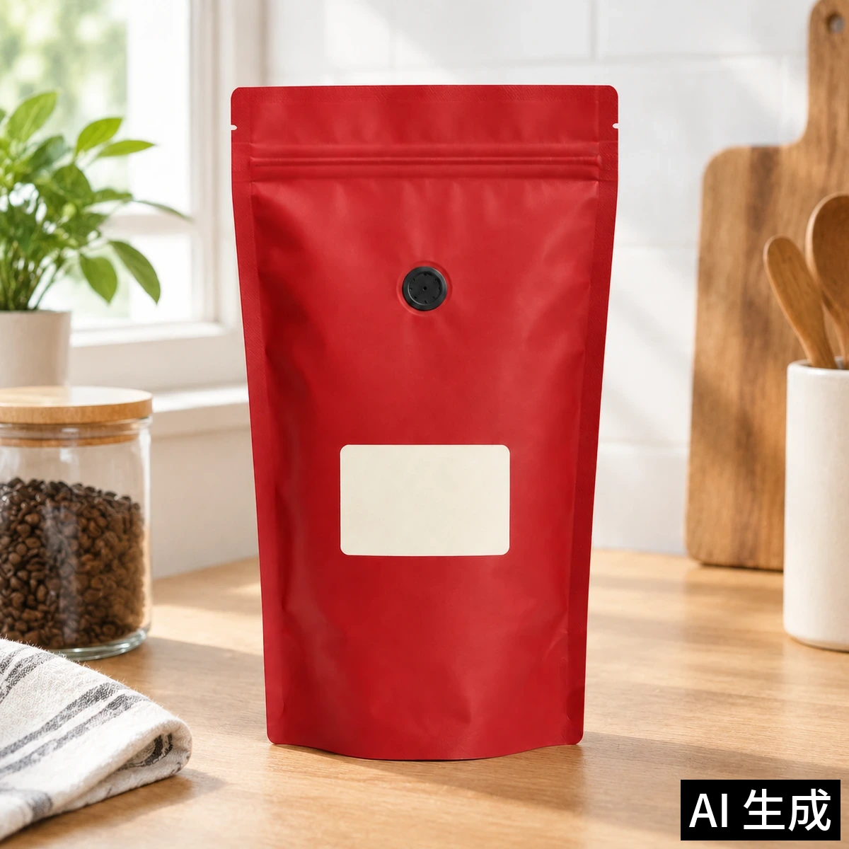 咖啡豆包装:生成的自然场景