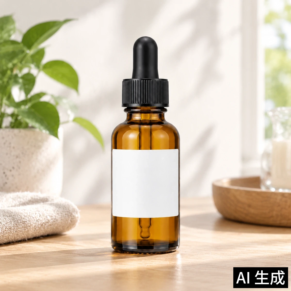 精华滴管瓶:生成的自然场景