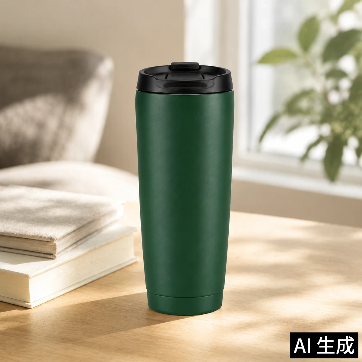 不锈钢随行杯:生成的自然场景